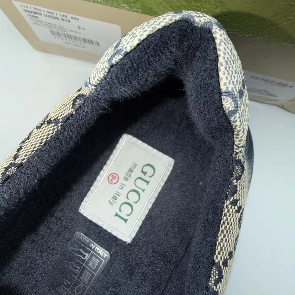 Gucci GG Rhyton Beige Blue Supreme Monogram Sneakers